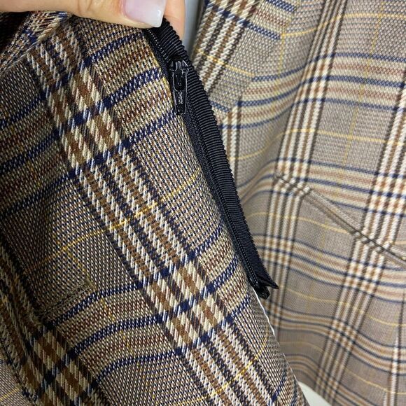 Veronica Beard Maci Plaid Dickey Blazer Tan Jacket Size 8 - Picture 11 of 14